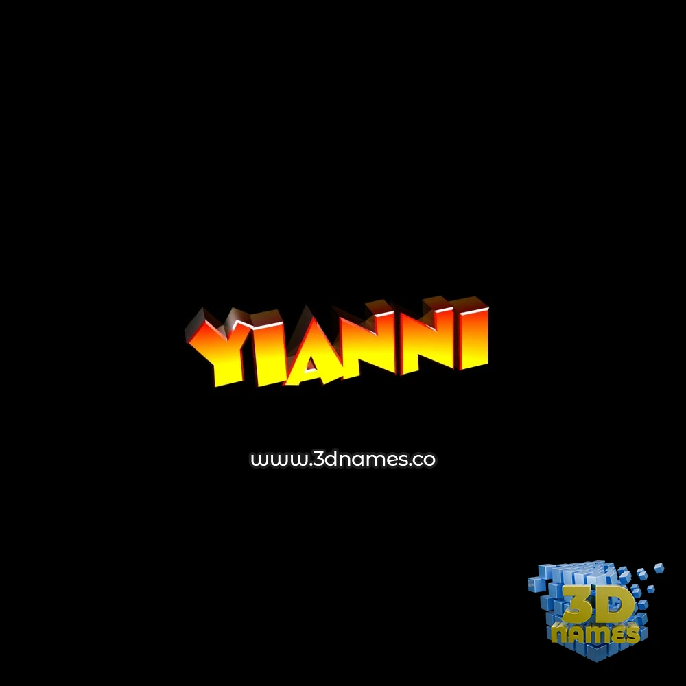 yianni in Black Background style - 3D name wallpaper