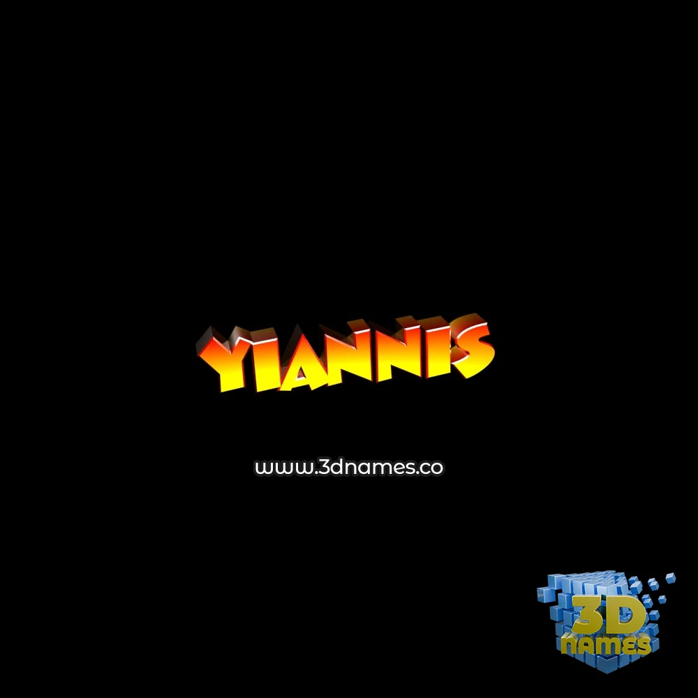 yiannis in Black Background style - 3D name wallpaper