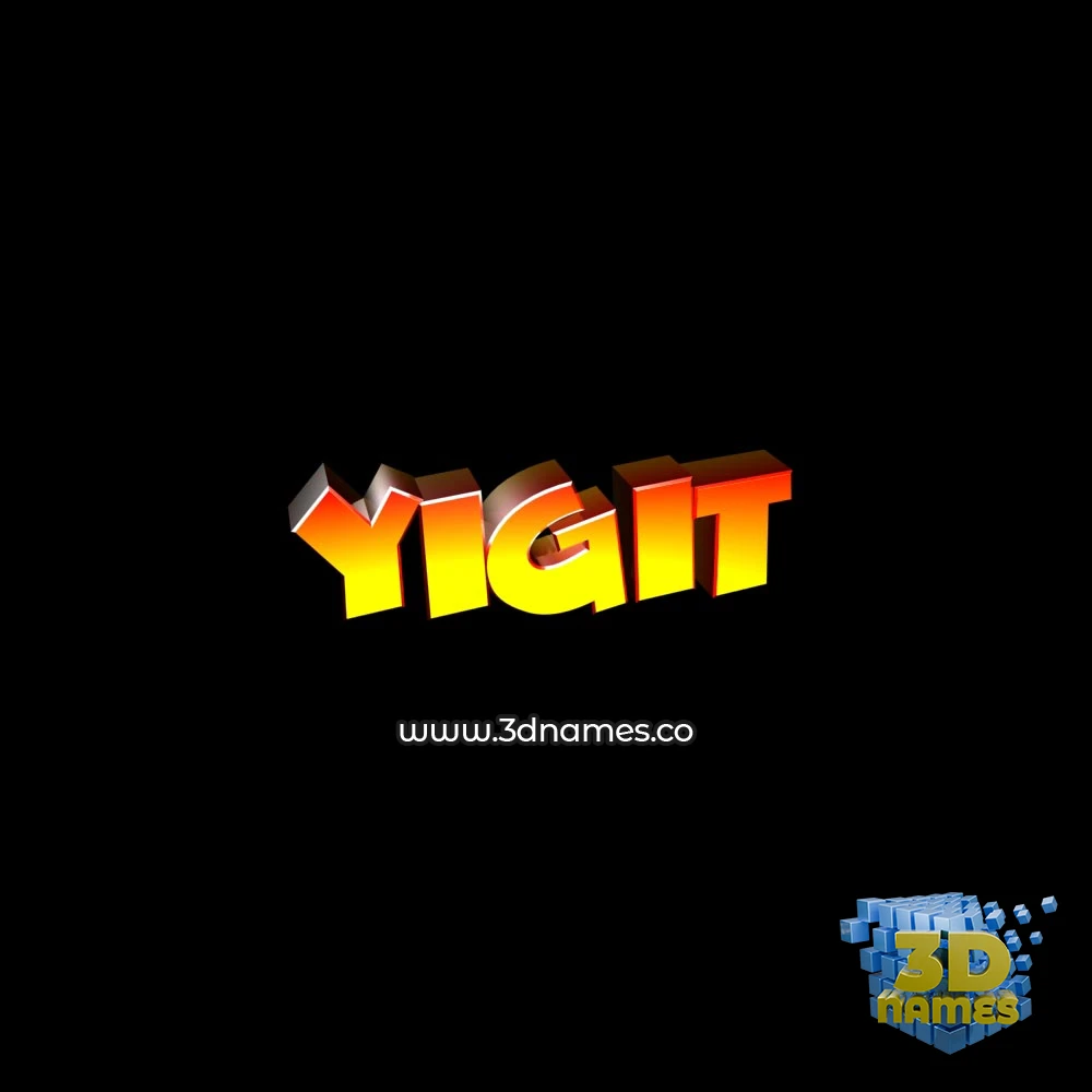 yigit in Black Background style - 3D name wallpaper
