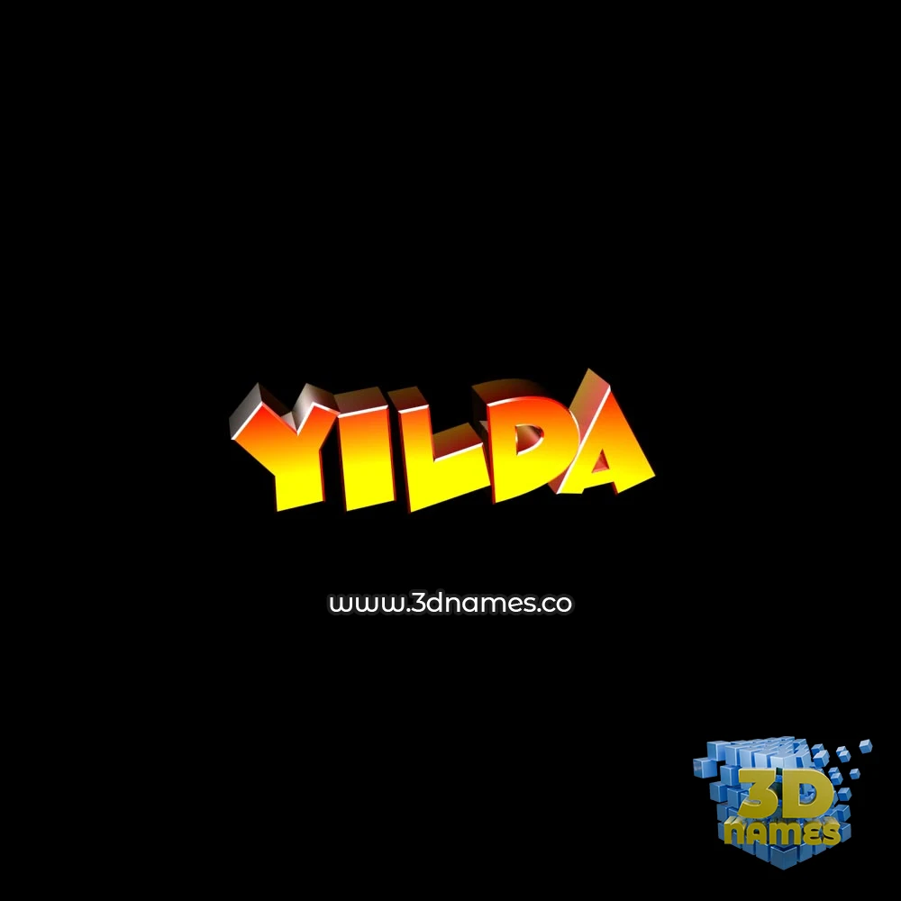 yilda in Black Background style - 3D name wallpaper