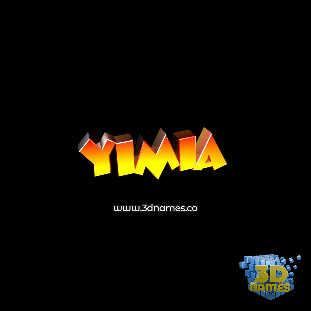 yimia in Black Background style - 3D name wallpaper