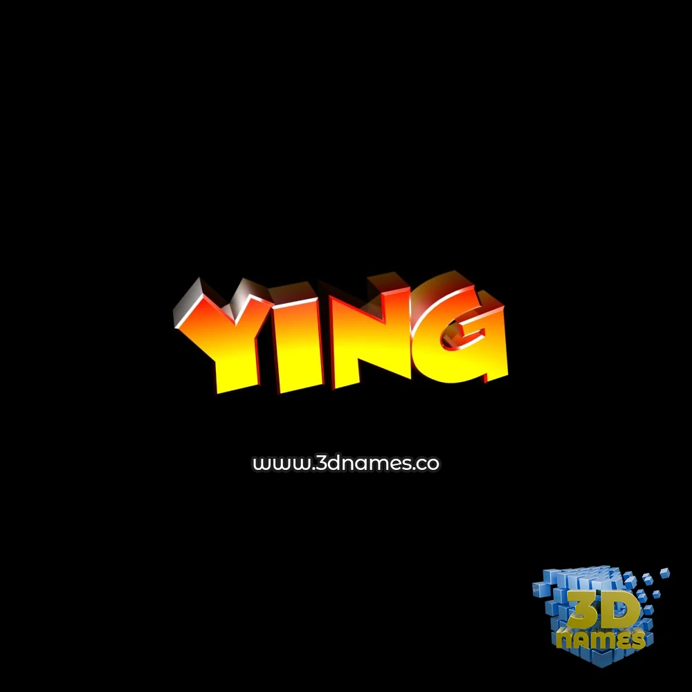 ying in Black Background style - 3D name wallpaper