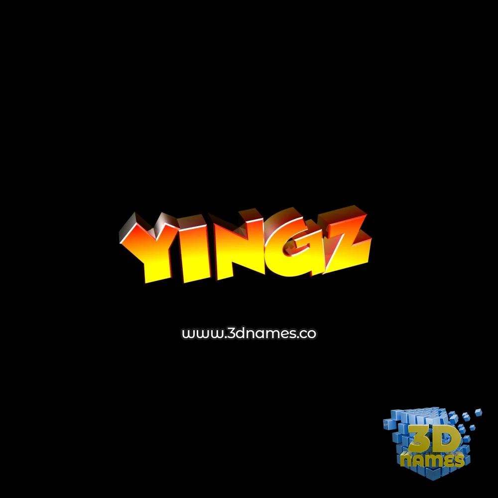 yingz in Black Background style - 3D name wallpaper