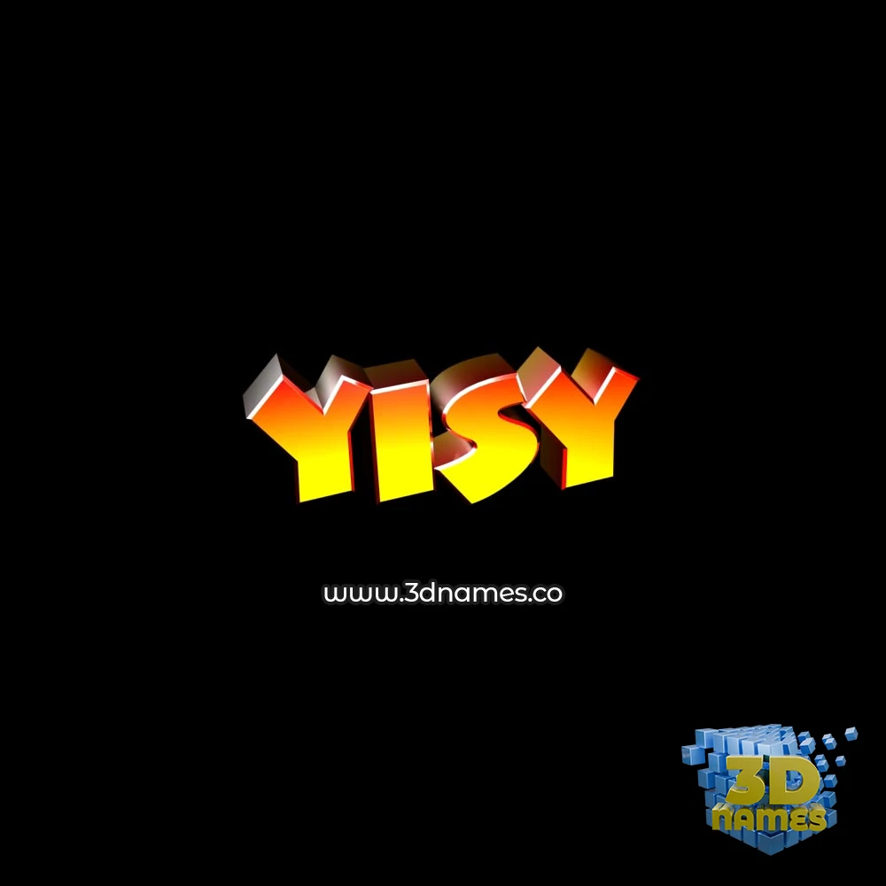 yisy in Black Background style - 3D name wallpaper