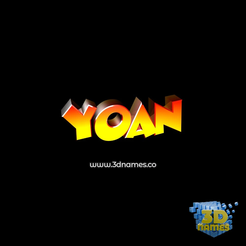 yoan in Black Background style - 3D name wallpaper