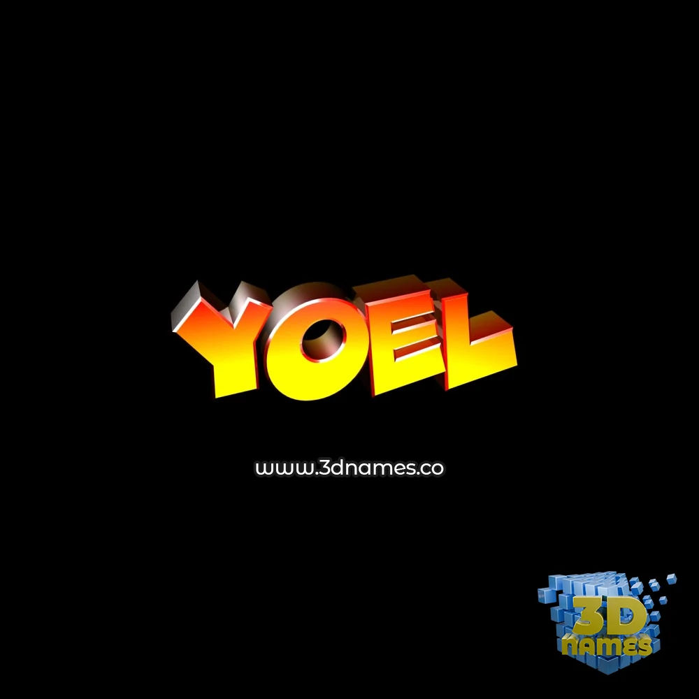 yoel in Black Background style - 3D name wallpaper