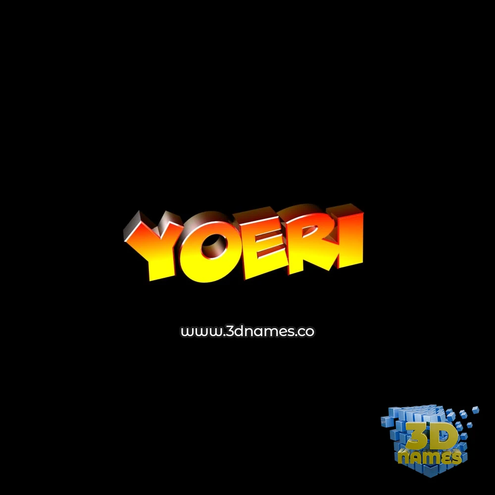 yoeri in Black Background style - 3D name wallpaper