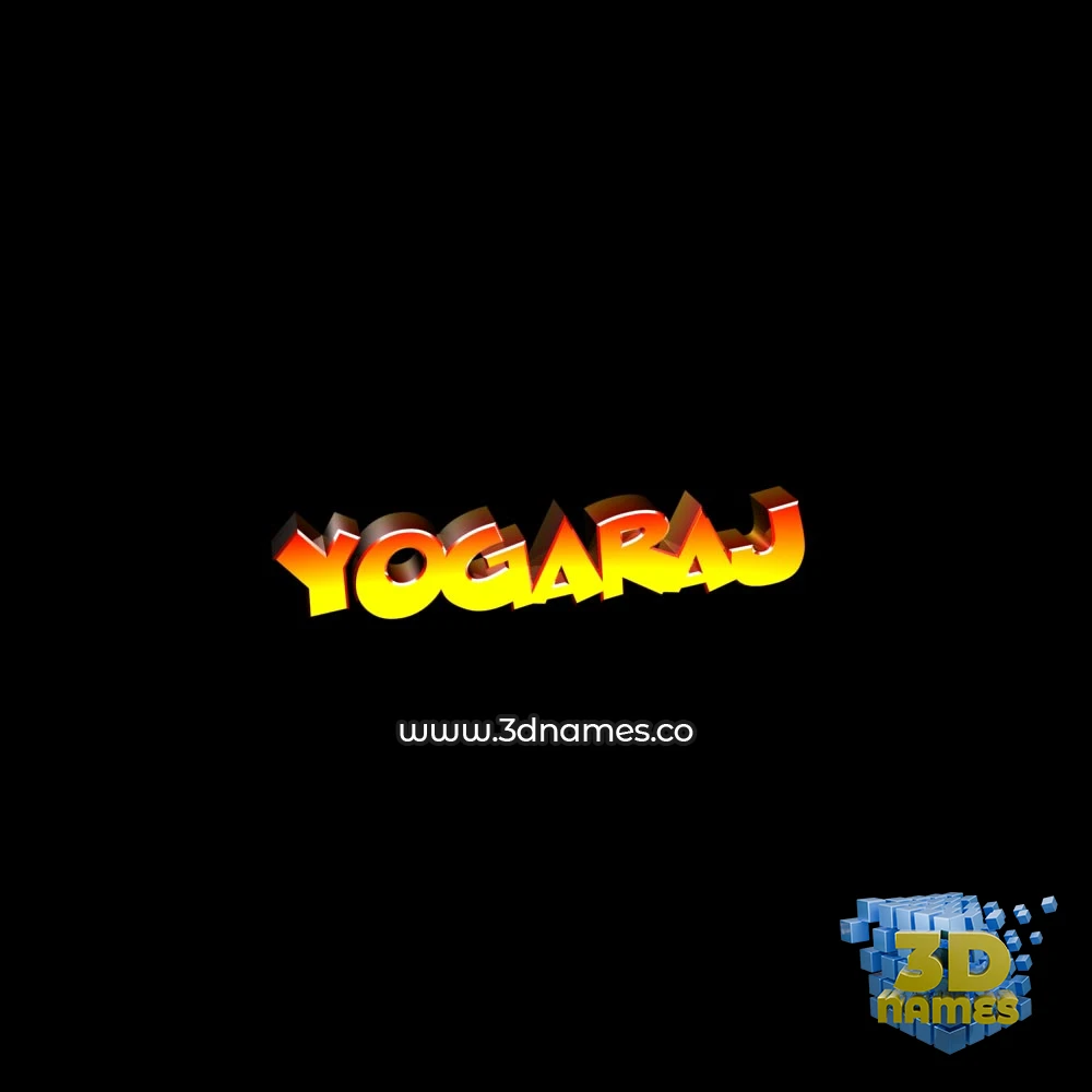 yogaraj in Black Background style - 3D name wallpaper