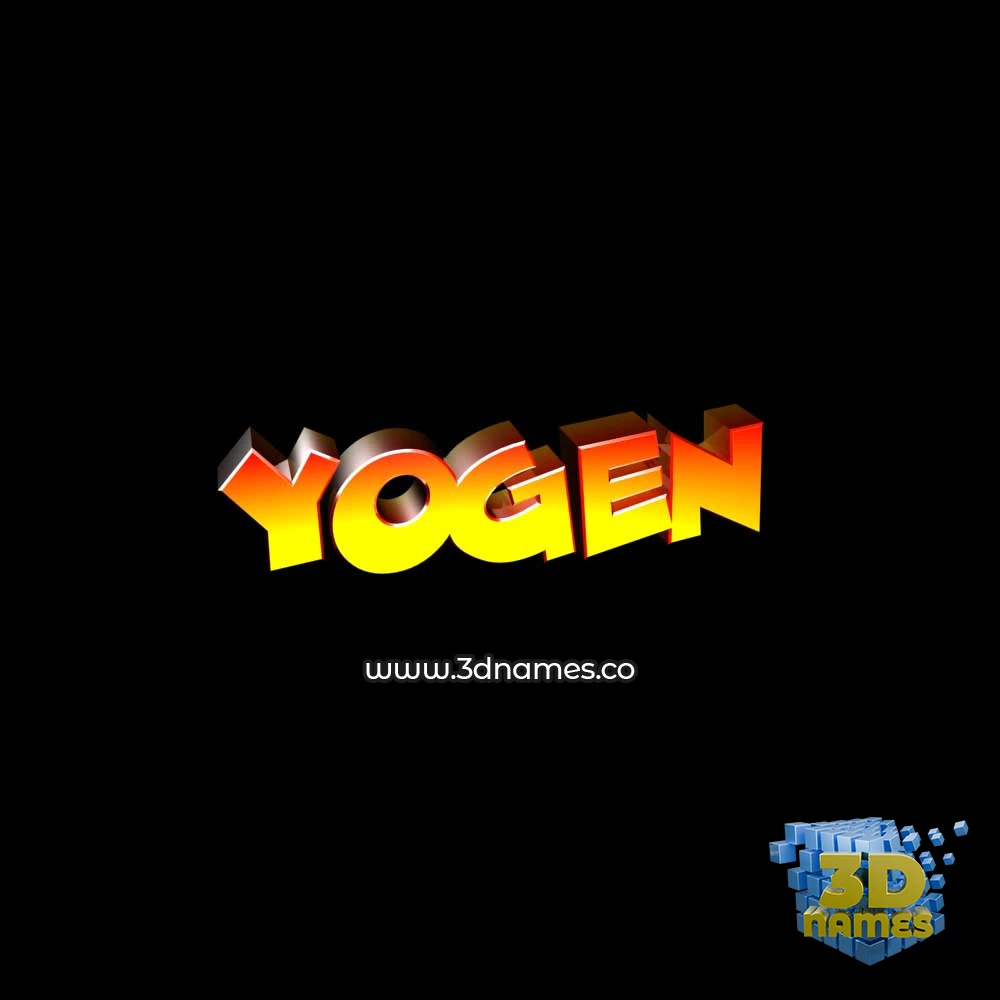 yogen in Black Background style - 3D name wallpaper