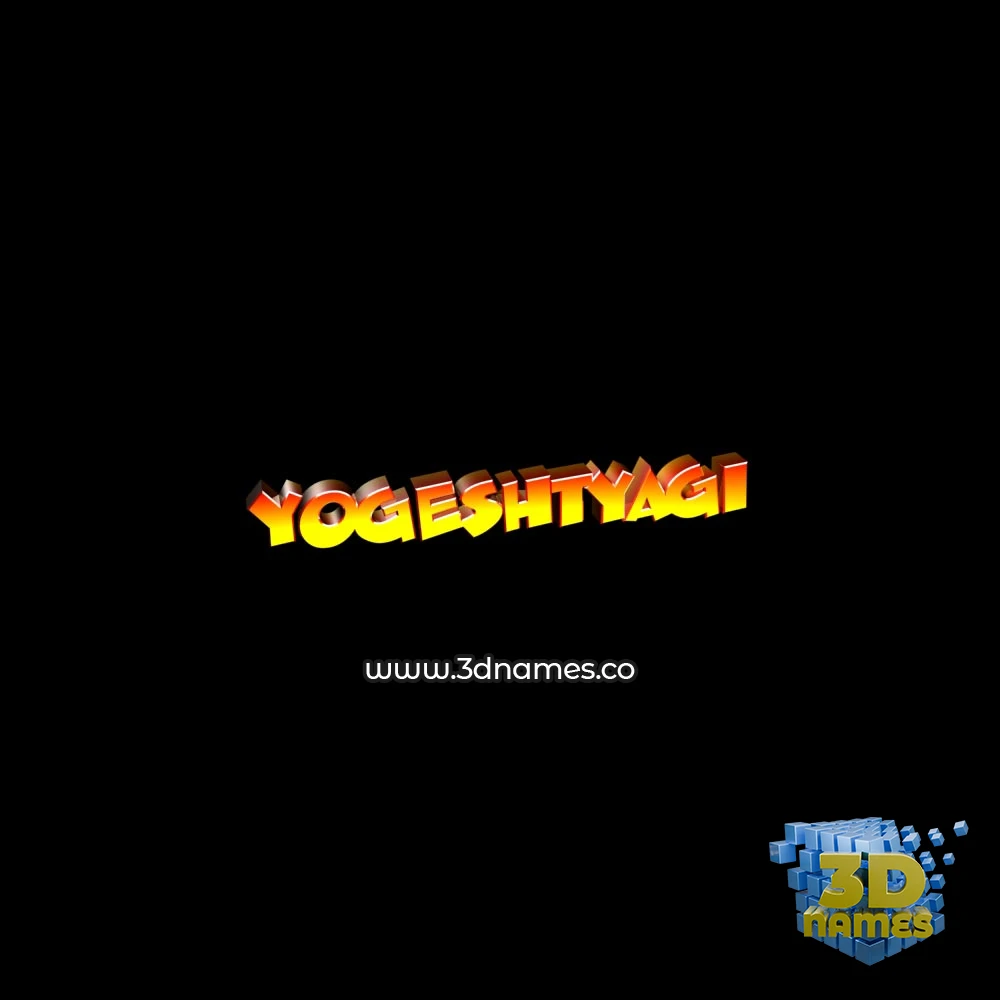 yogeshtyagi in Black Background style - 3D name wallpaper