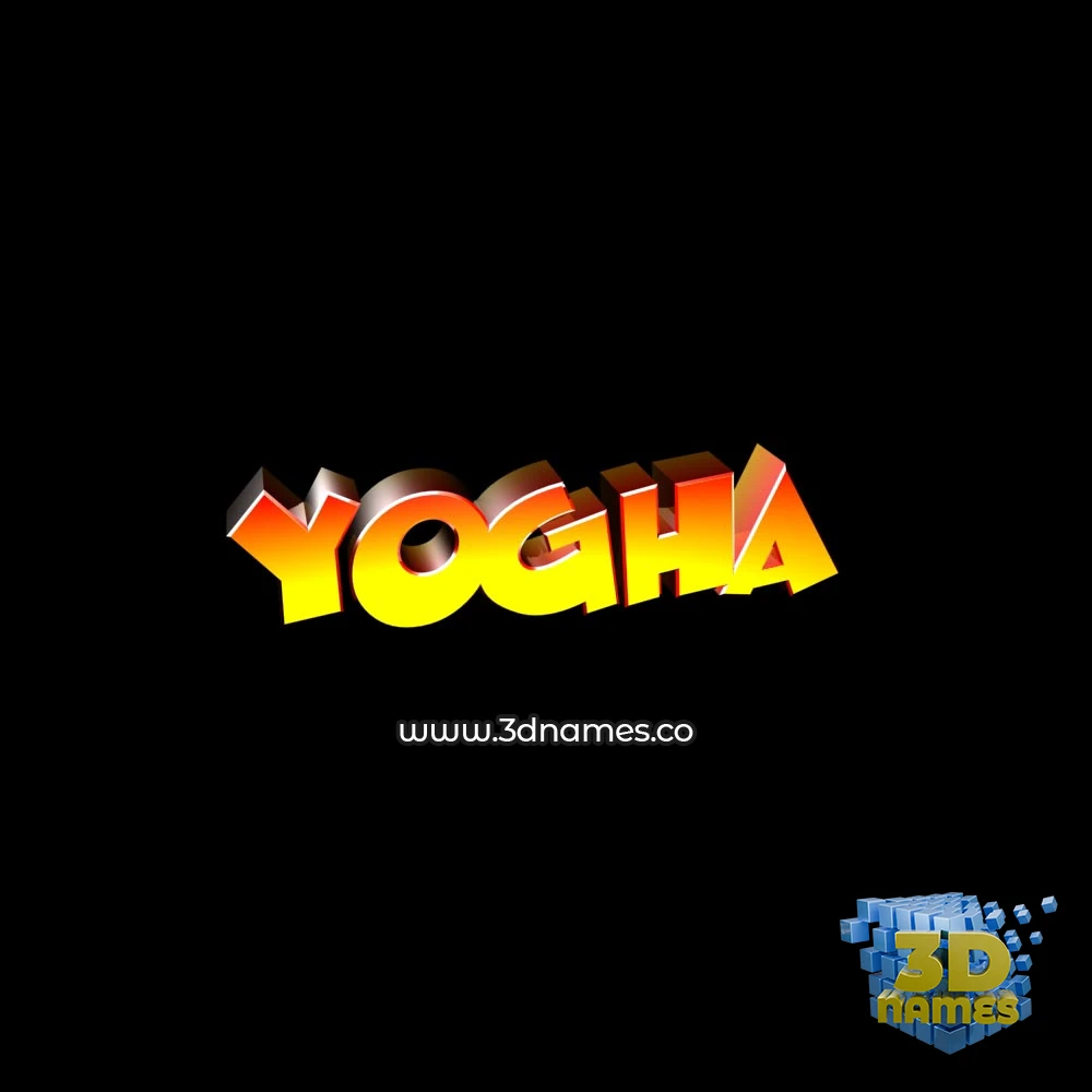yogha in Black Background style - 3D name wallpaper