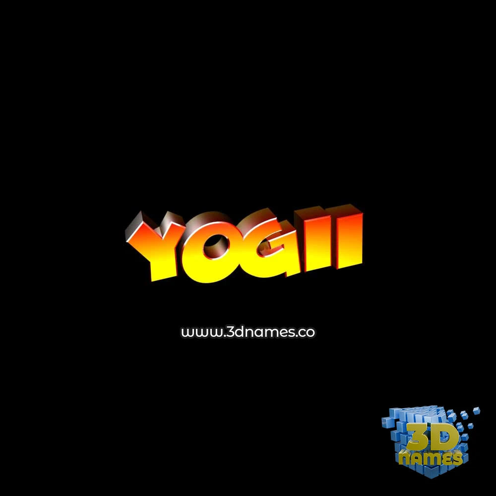 yogii in Black Background style - 3D name wallpaper