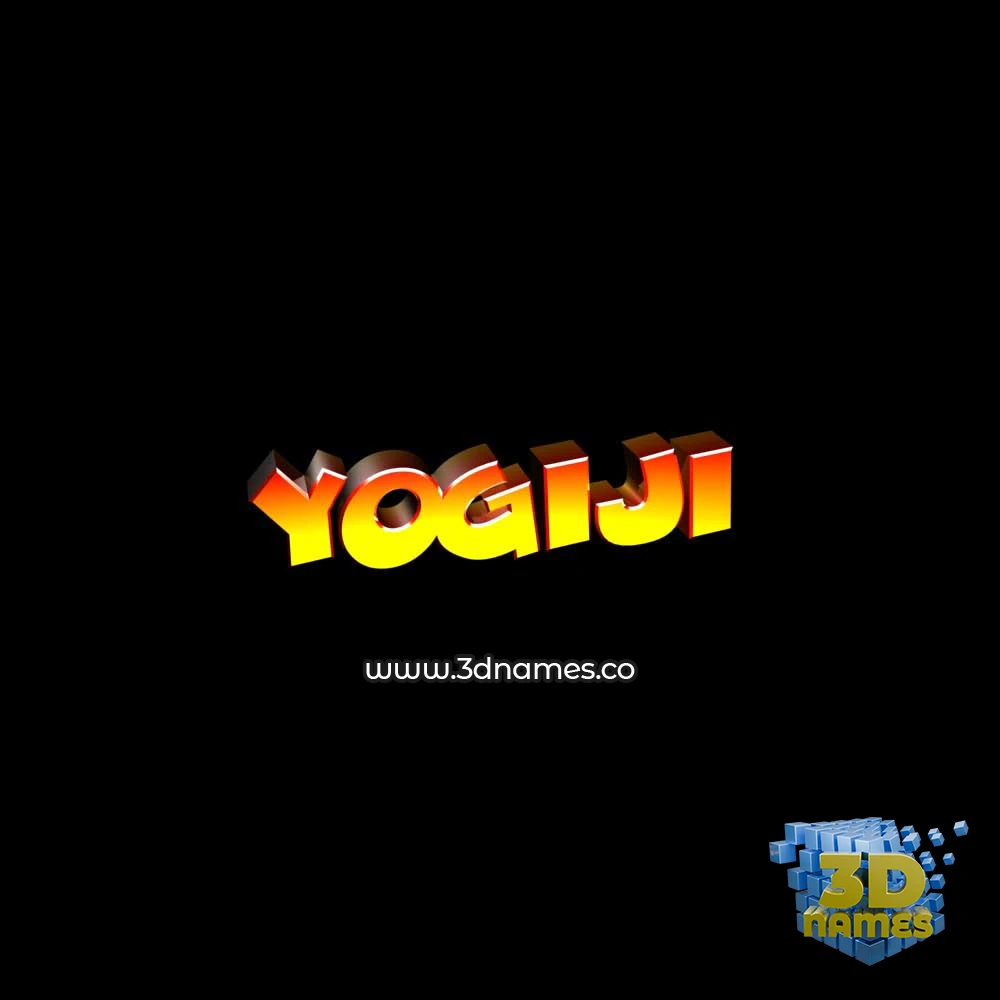 yogiji in Black Background style - 3D name wallpaper