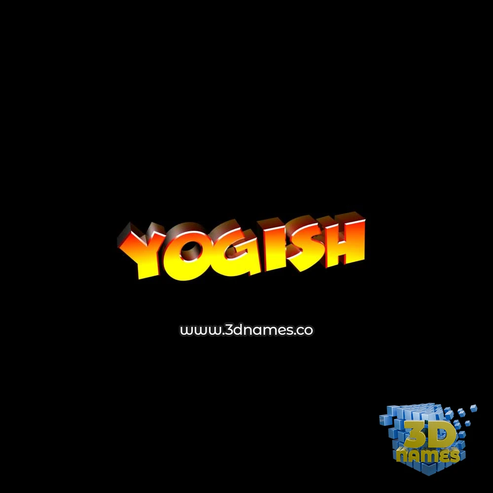 yogish in Black Background style - 3D name wallpaper