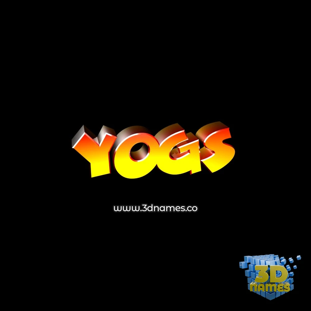 yogs in Black Background style - 3D name wallpaper