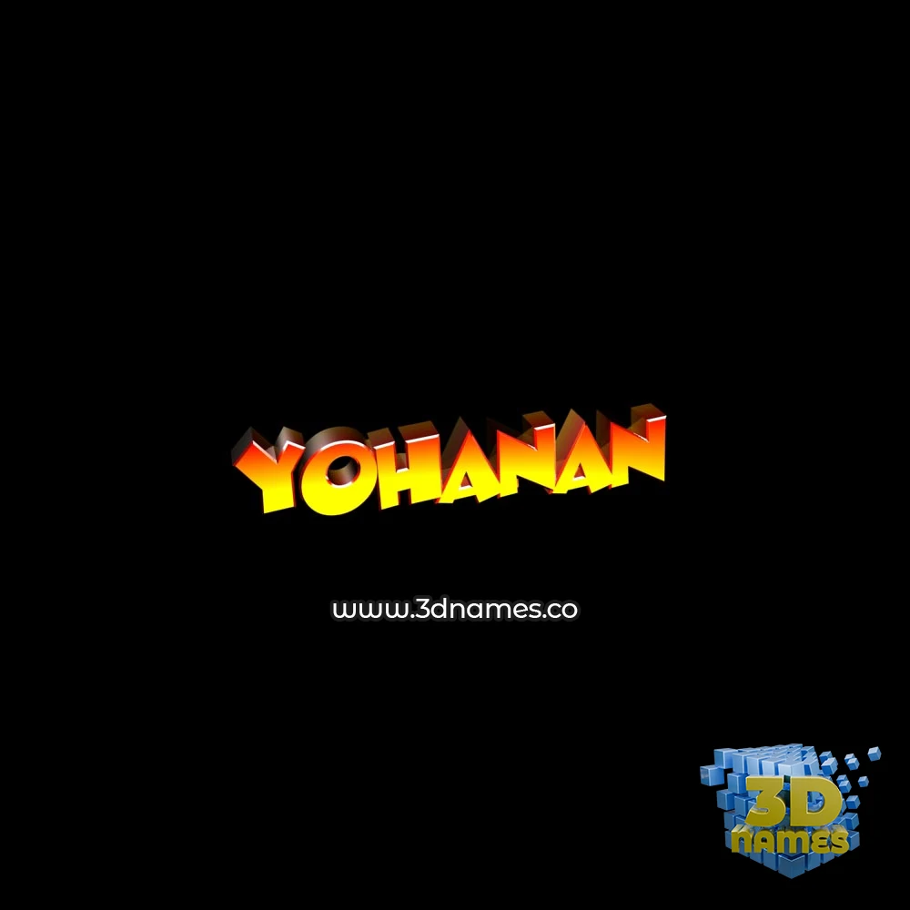 yohanan in Black Background style - 3D name wallpaper