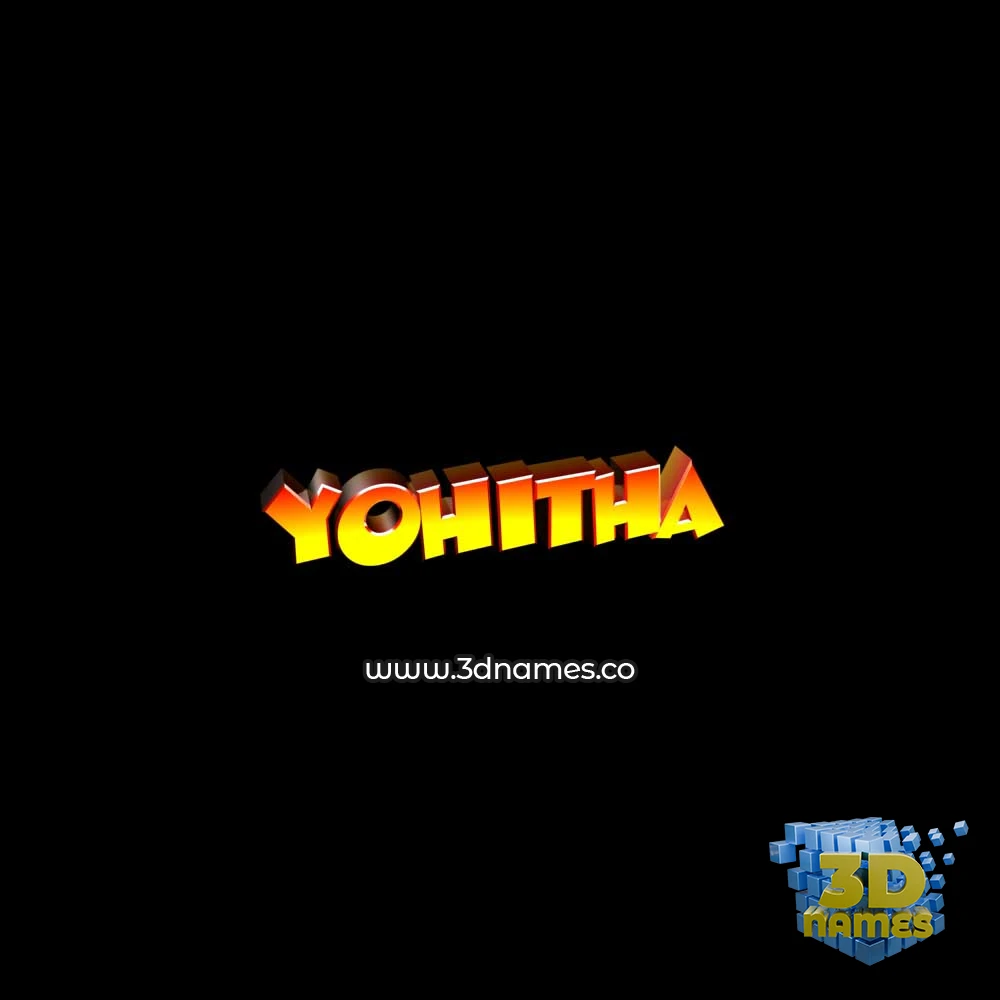 yohitha in Black Background style - 3D name wallpaper