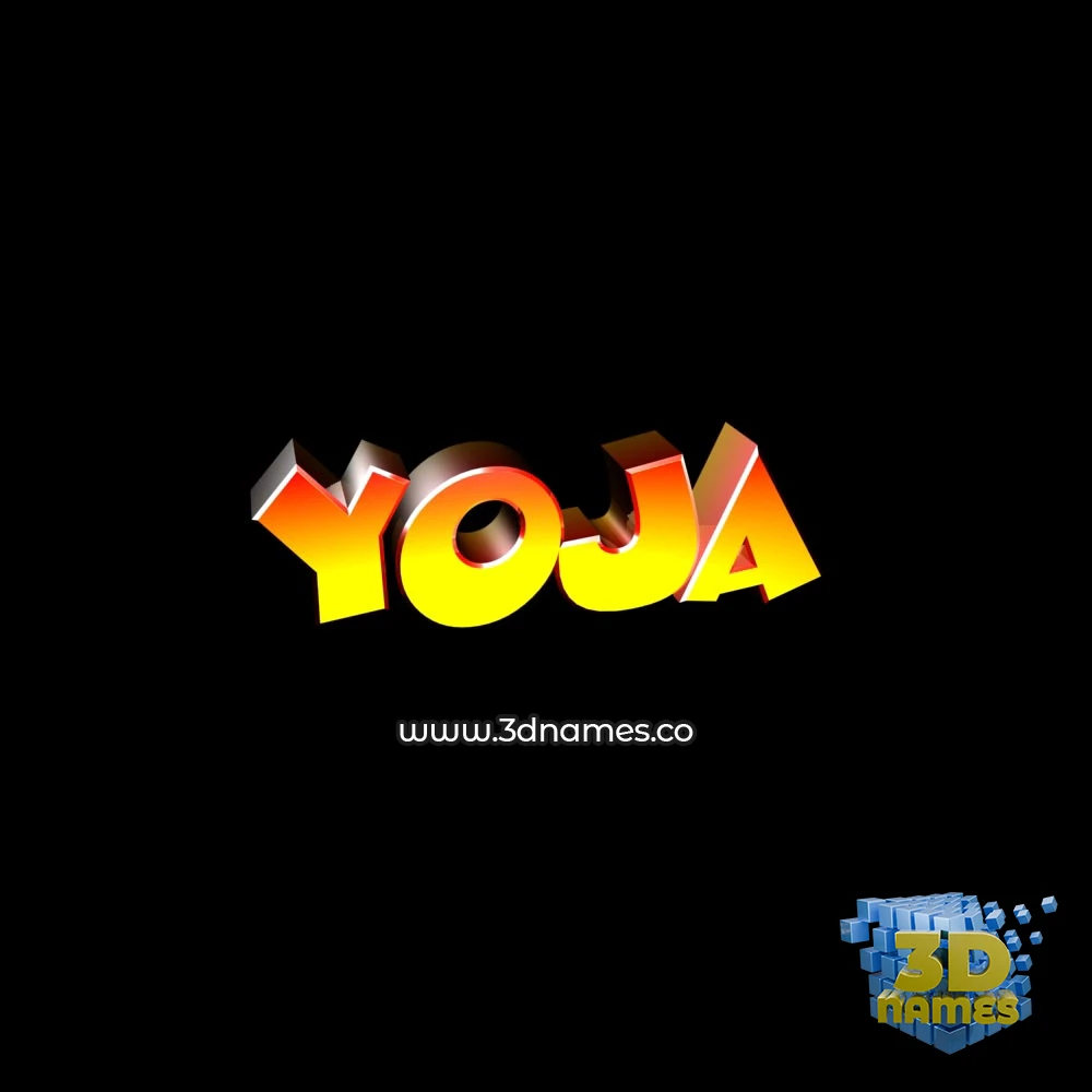 yoja in Black Background style - 3D name wallpaper