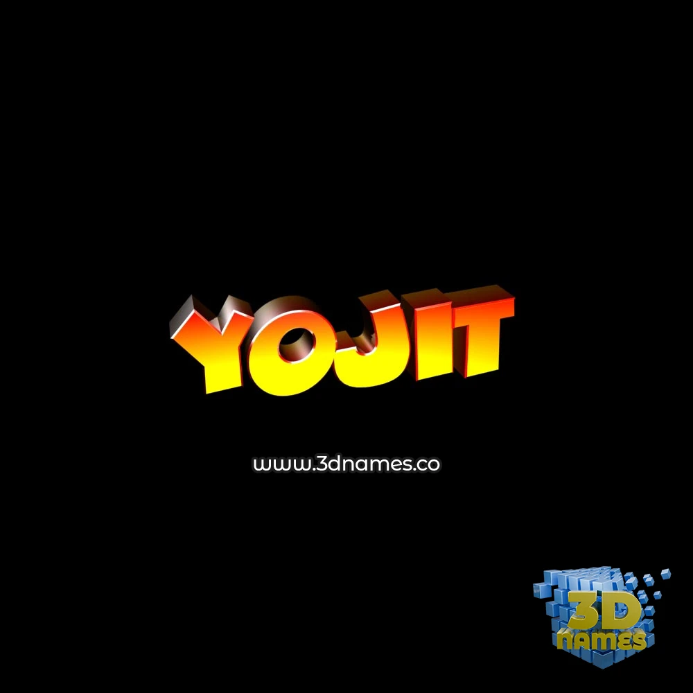 yojit in Black Background style - 3D name wallpaper