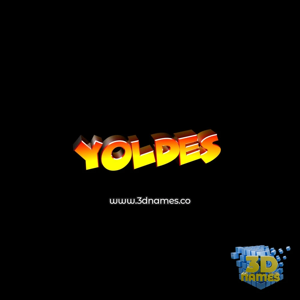 yoldes in Black Background style - 3D name wallpaper