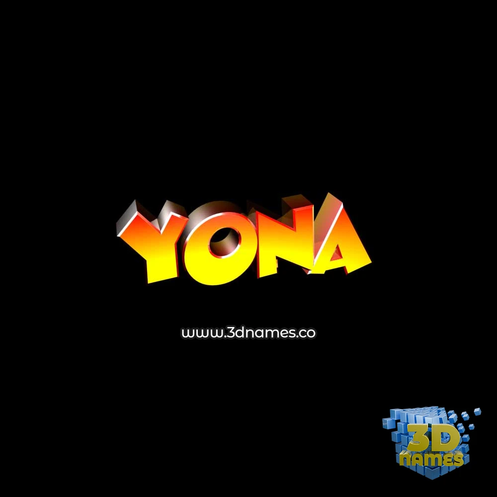 yona in Black Background style - 3D name wallpaper