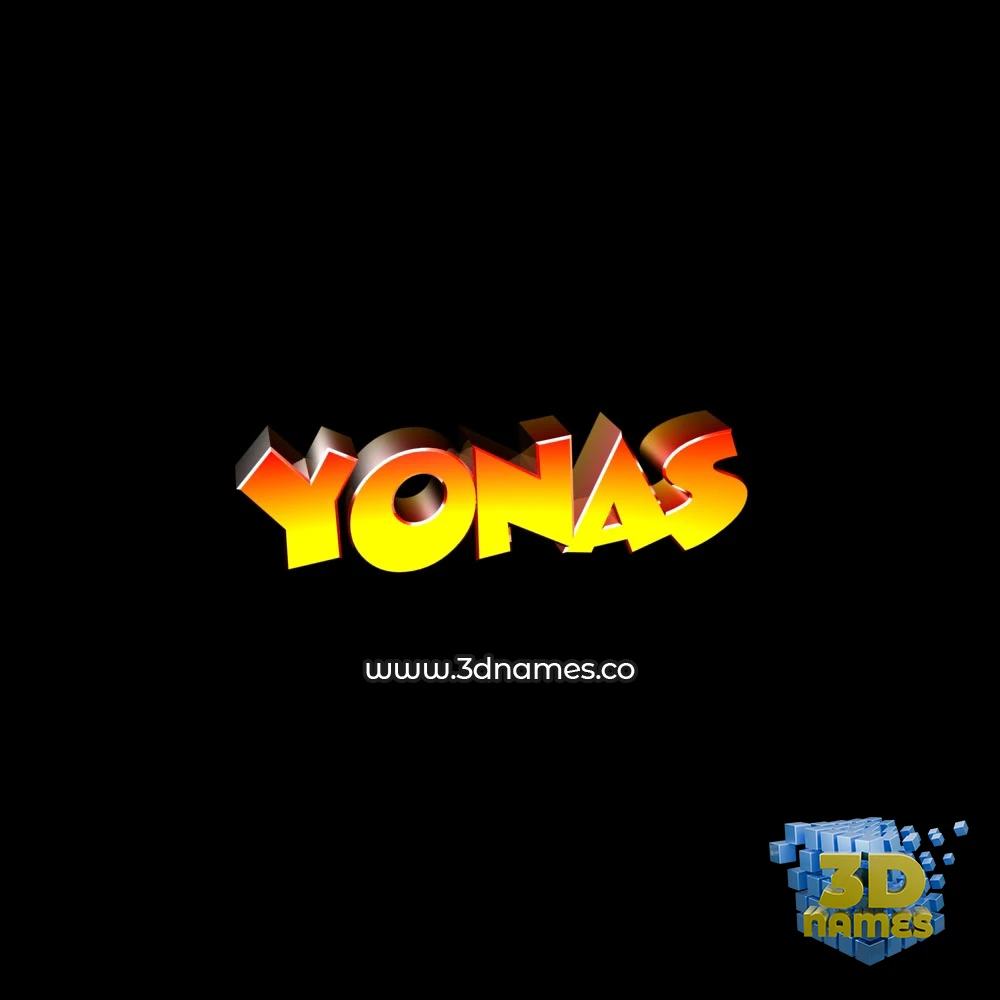 yonas in Black Background style - 3D name wallpaper