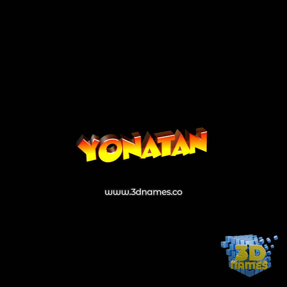 yonatan in Black Background style - 3D name wallpaper