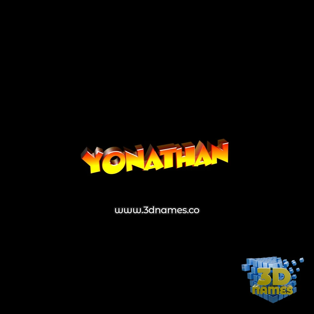 yonathan in Black Background style - 3D name wallpaper