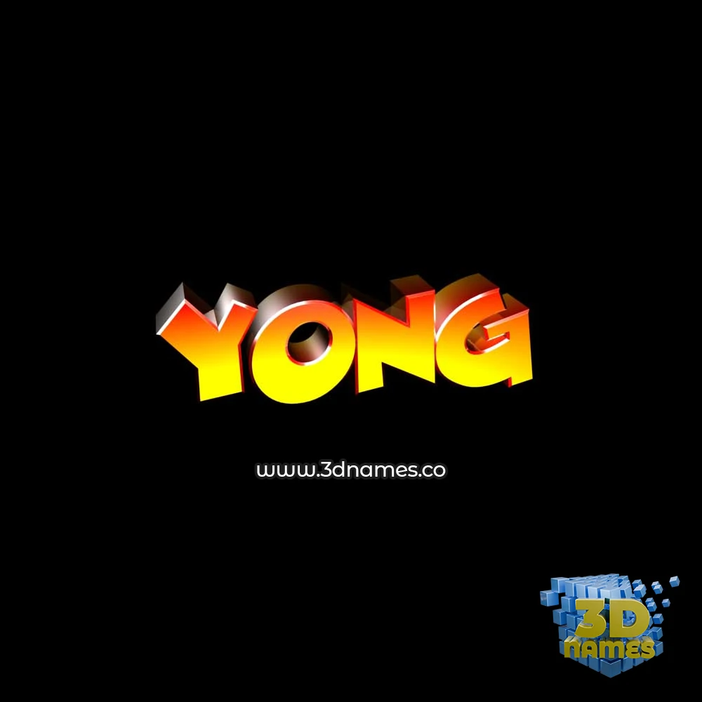 yong in Black Background style - 3D name wallpaper