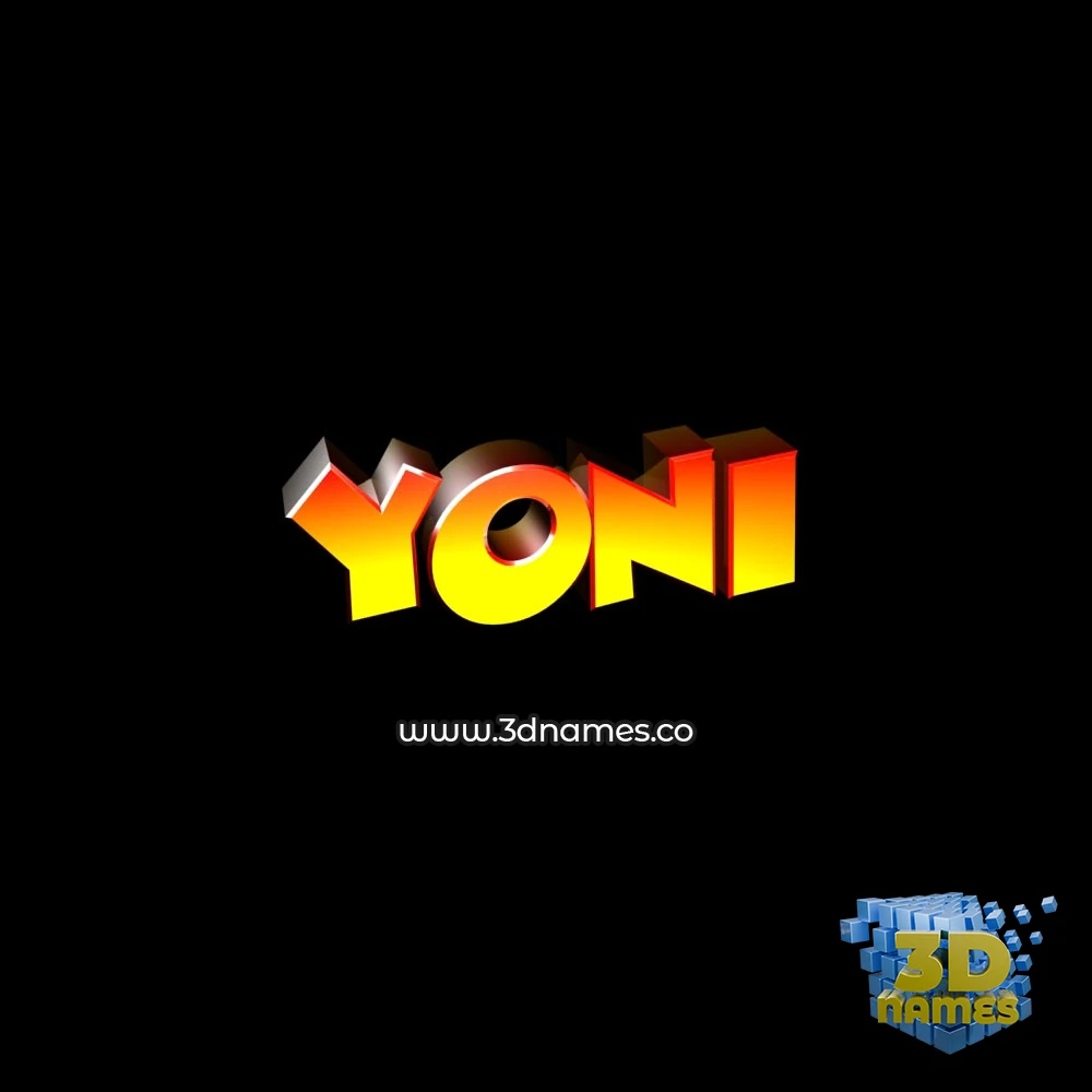 yoni in Black Background style - 3D name wallpaper