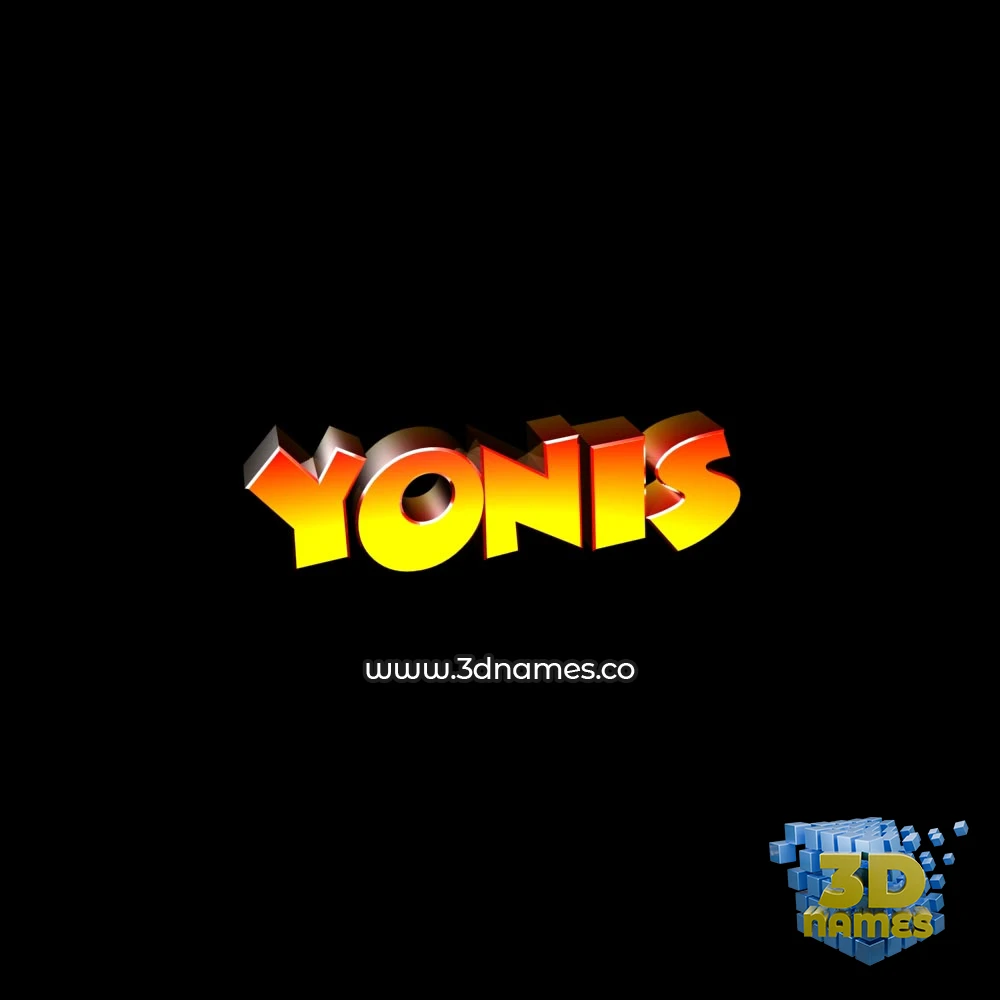 yonis in Black Background style - 3D name wallpaper