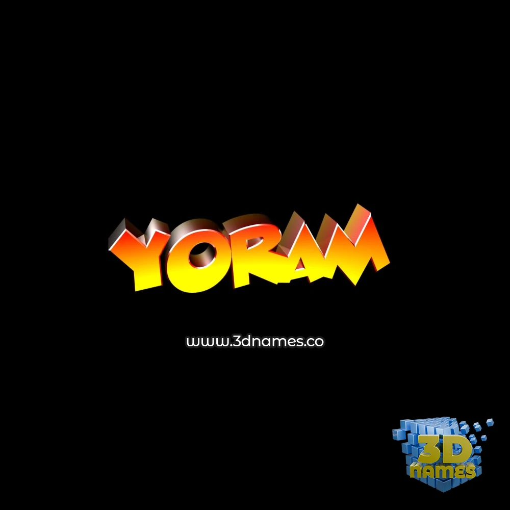 yoram in Black Background style - 3D name wallpaper