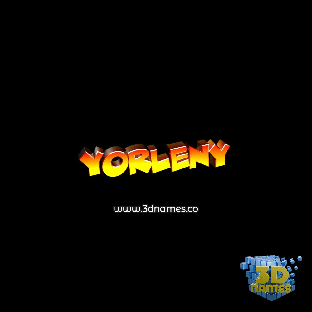 yorleny in Black Background style - 3D name wallpaper