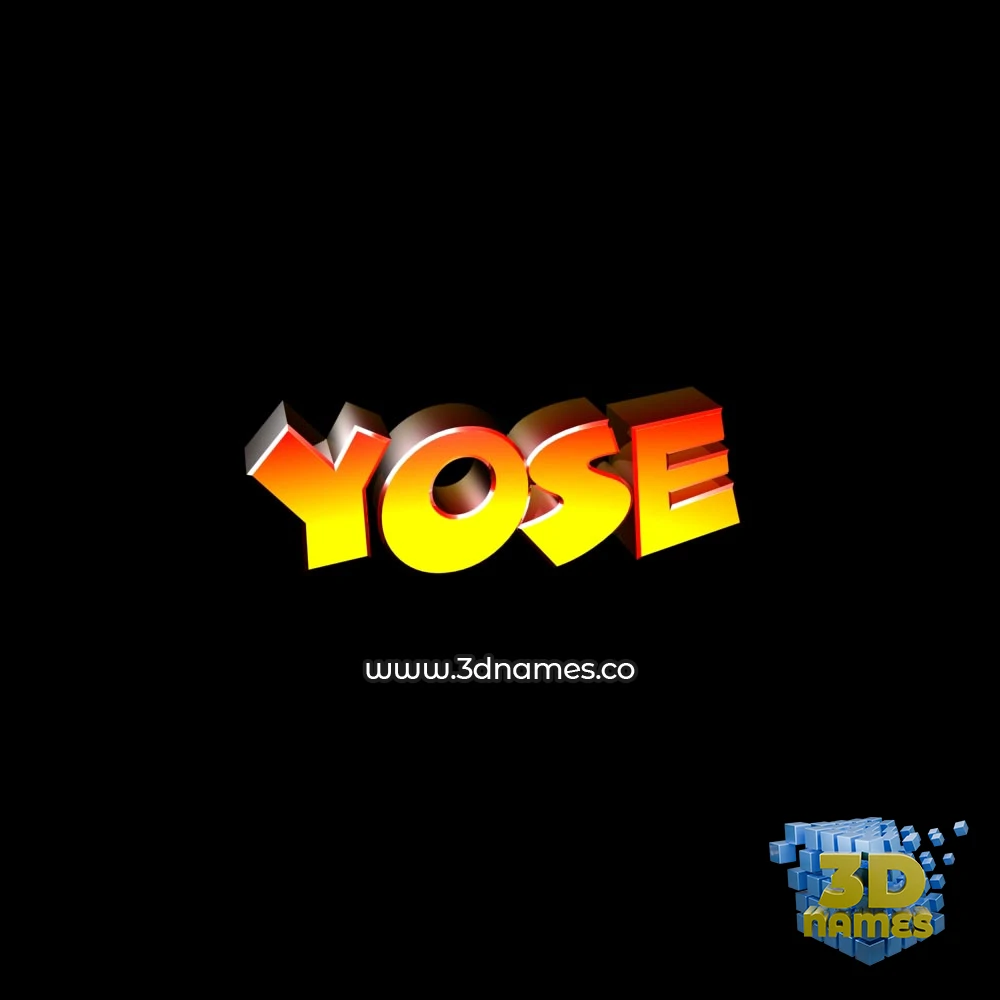 yose in Black Background style - 3D name wallpaper