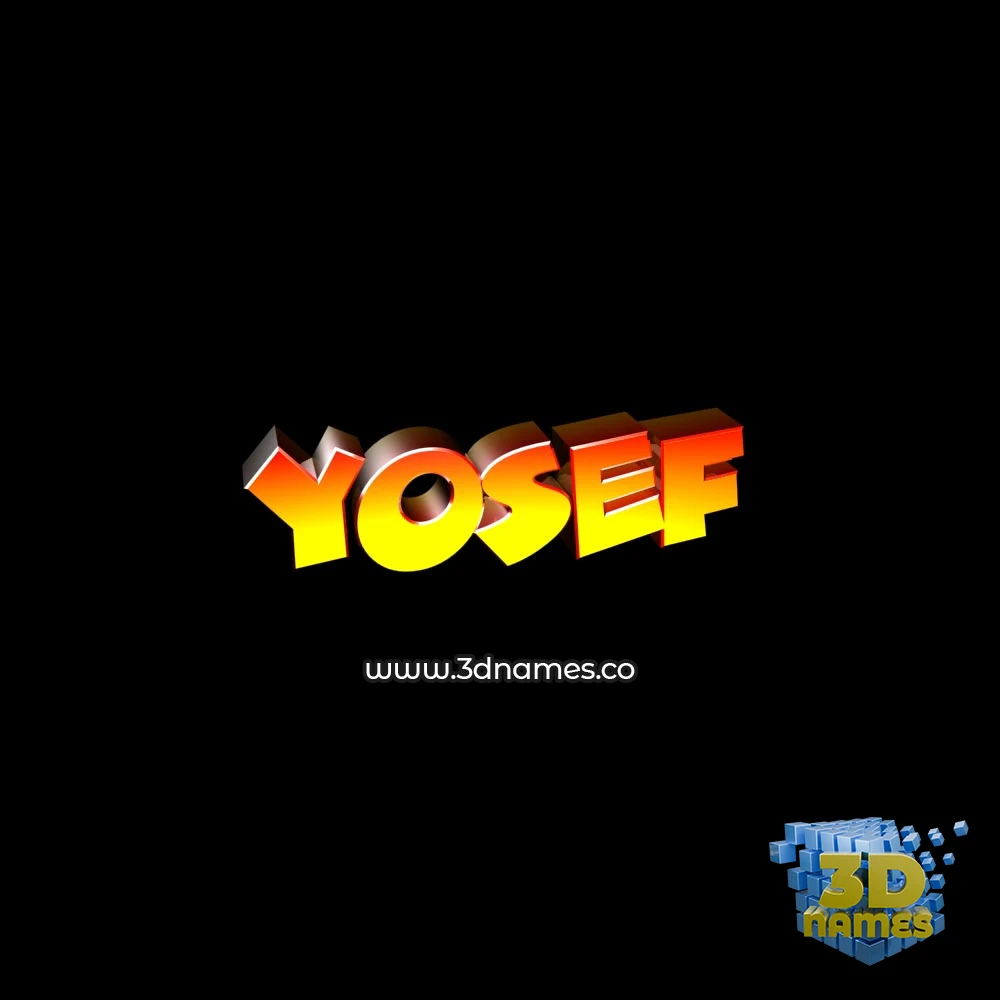 yosef in Black Background style - 3D name wallpaper