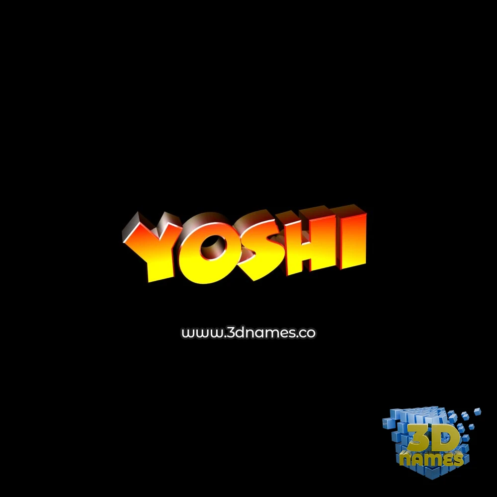 yoshi in Black Background style - 3D name wallpaper