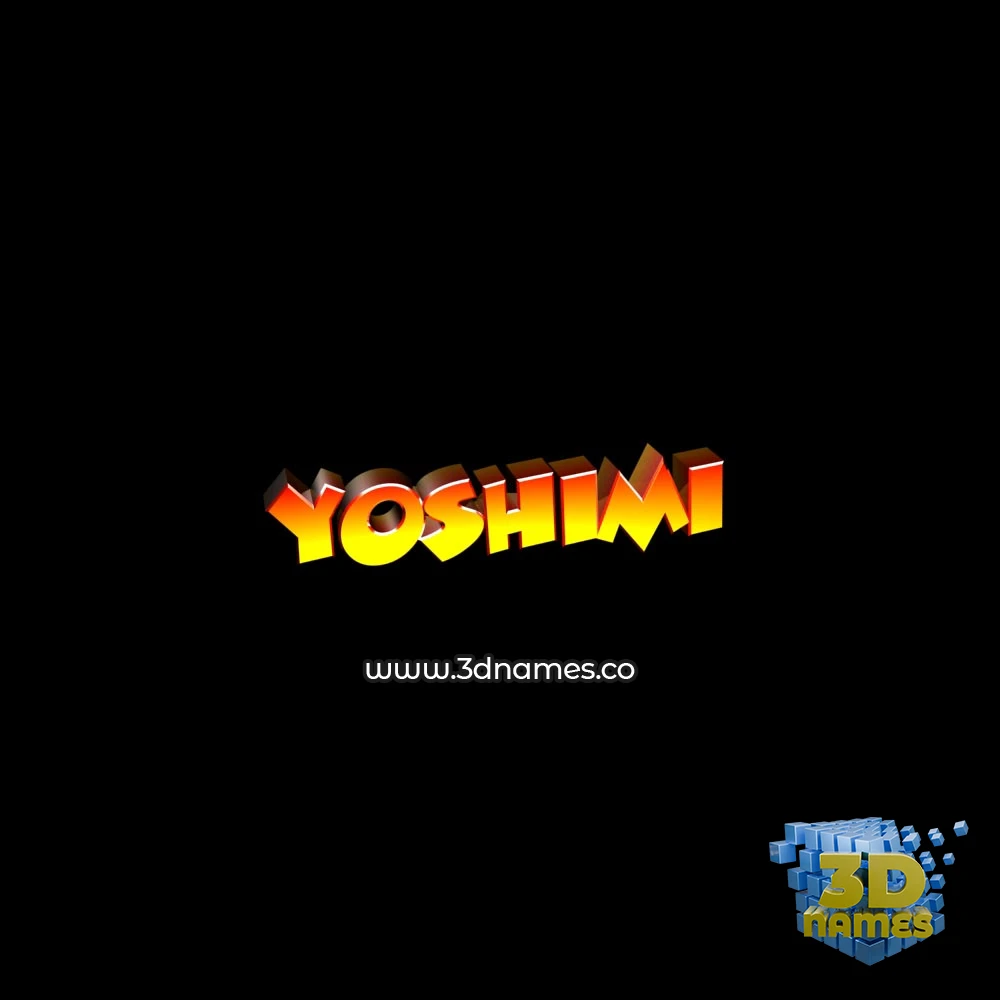 yoshimi in Black Background style - 3D name wallpaper