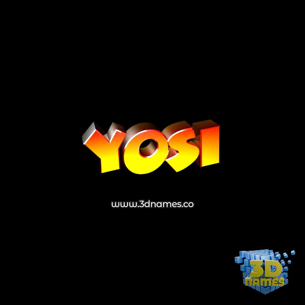 yosi in Black Background style - 3D name wallpaper
