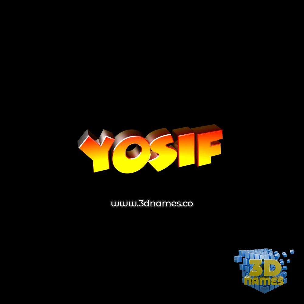 yosif in Black Background style - 3D name wallpaper