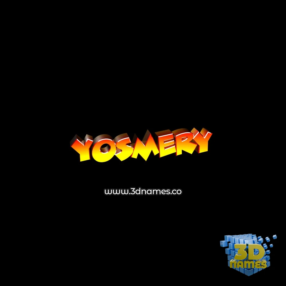 yosmery in Black Background style - 3D name wallpaper