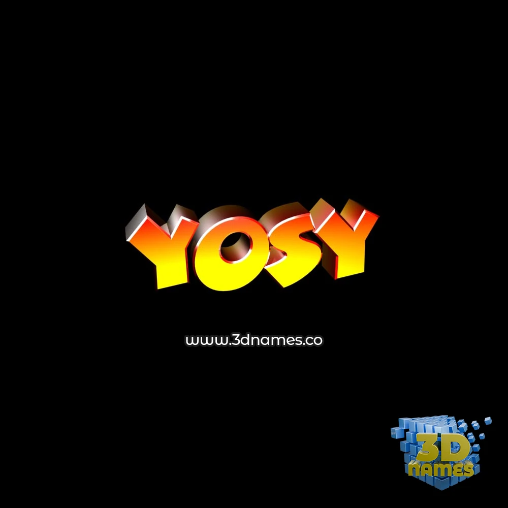 yosy in Black Background style - 3D name wallpaper
