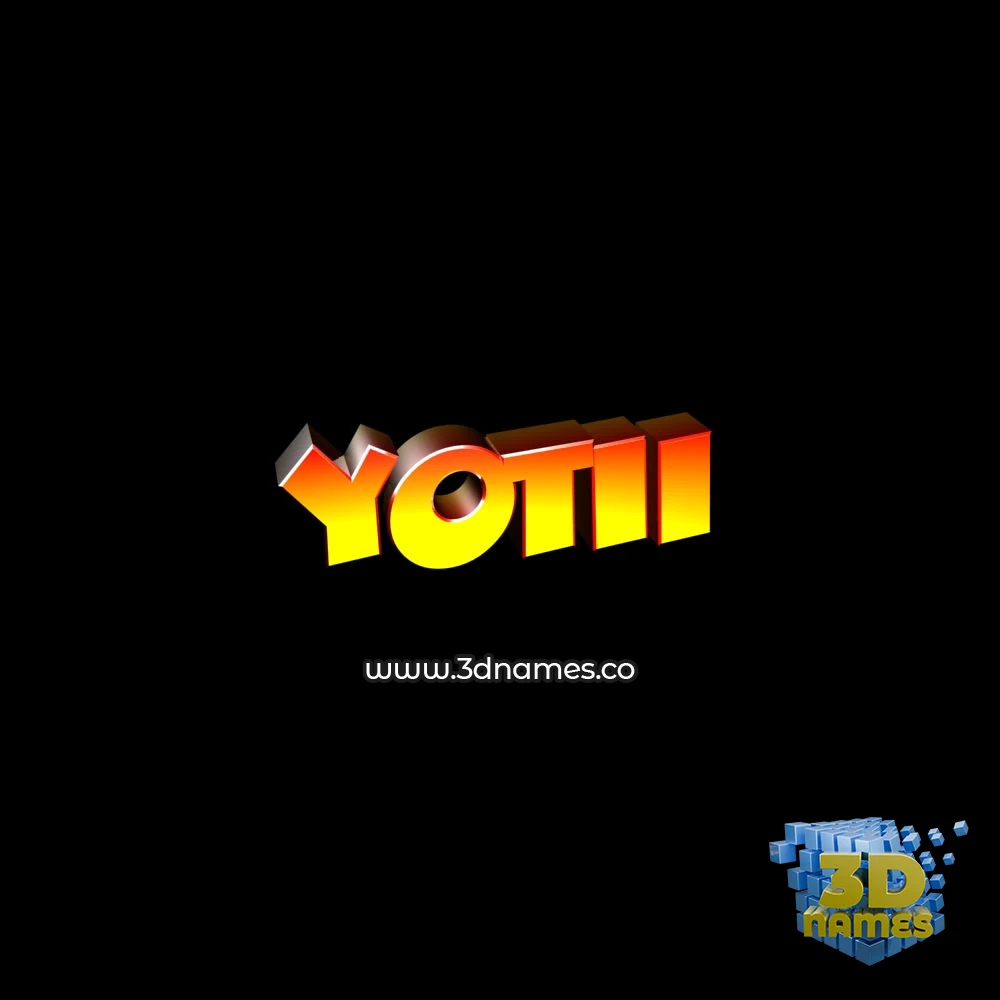 yotii in Black Background style - 3D name wallpaper
