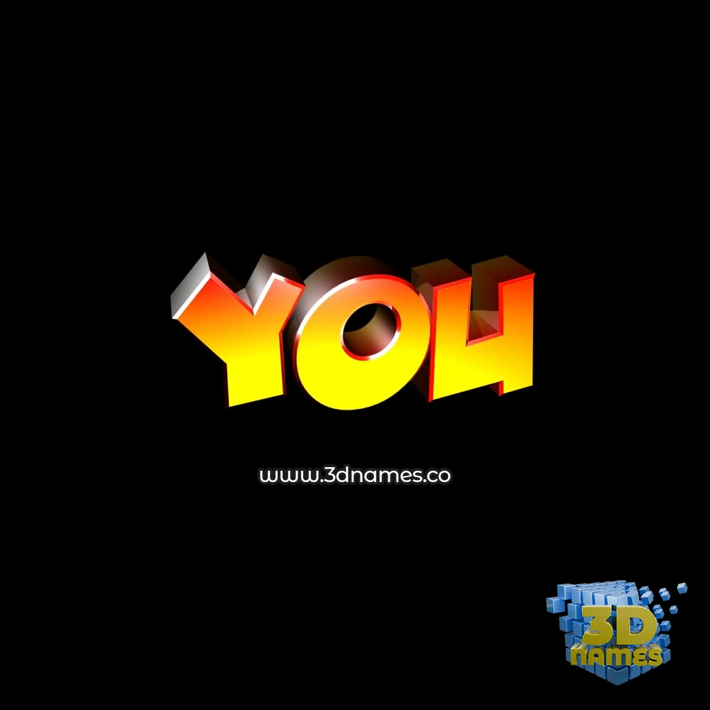 you in Black Background style - 3D name wallpaper
