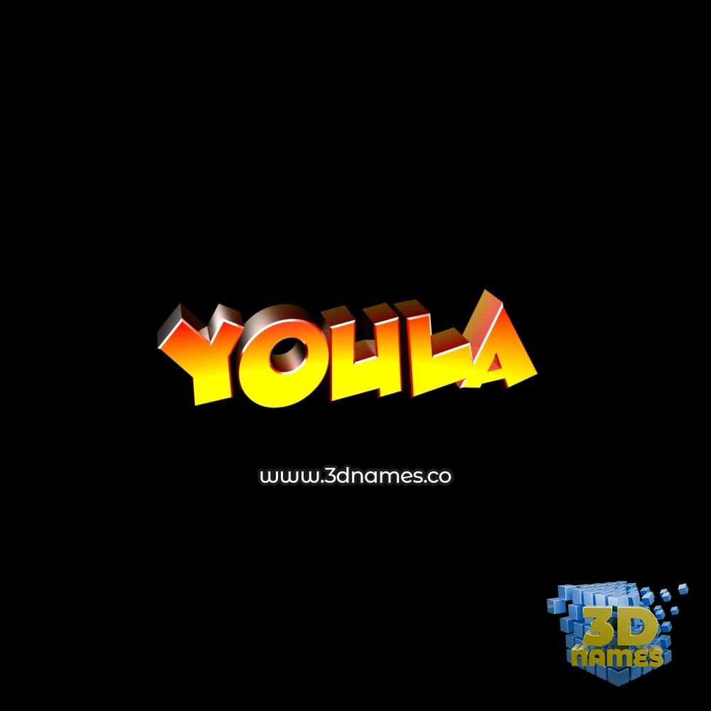 youla in Black Background style - 3D name wallpaper