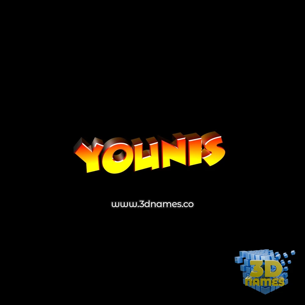 younis in Black Background style - 3D name wallpaper