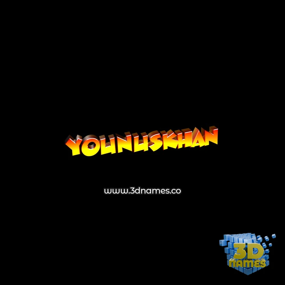 younuskhan in Black Background style - 3D name wallpaper