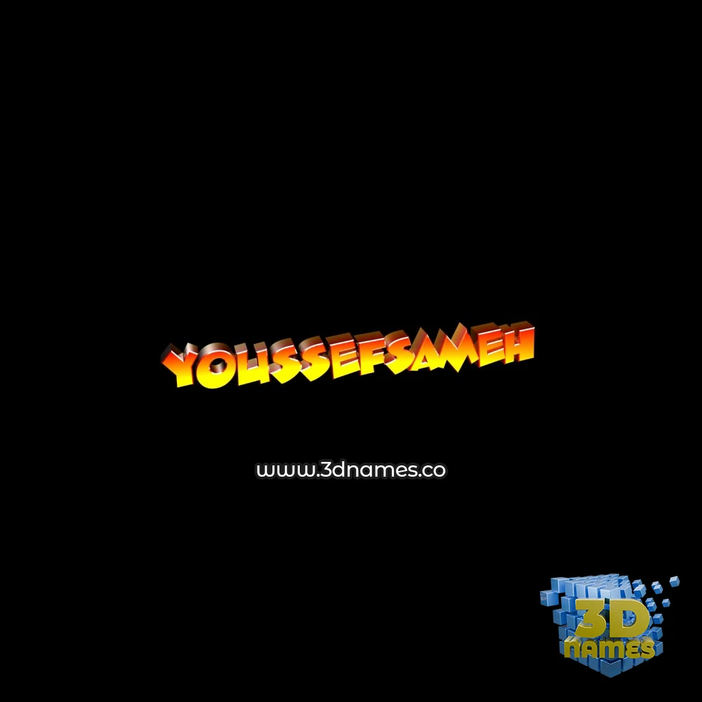 youssefsameh in Black Background style - 3D name wallpaper