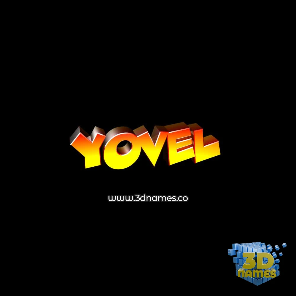 yovel in Black Background style - 3D name wallpaper