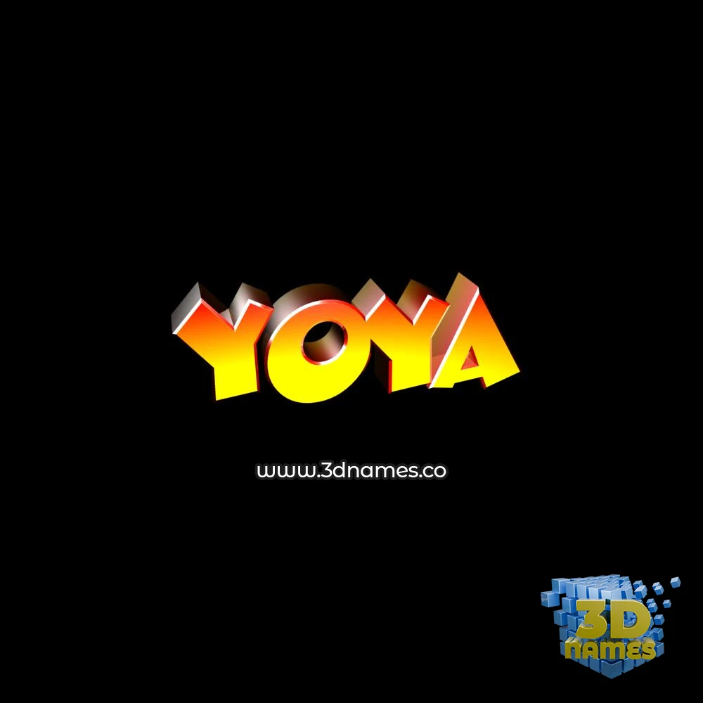 yoya in Black Background style - 3D name wallpaper