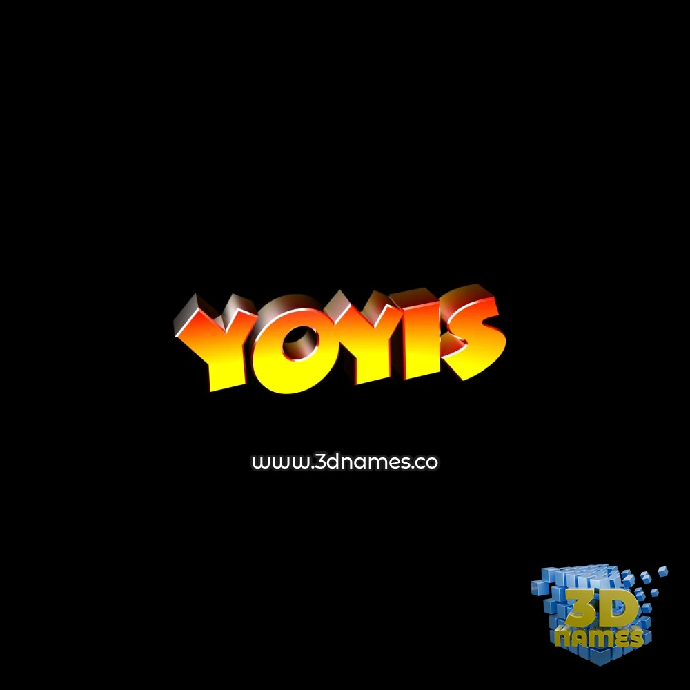 yoyis in Black Background style - 3D name wallpaper